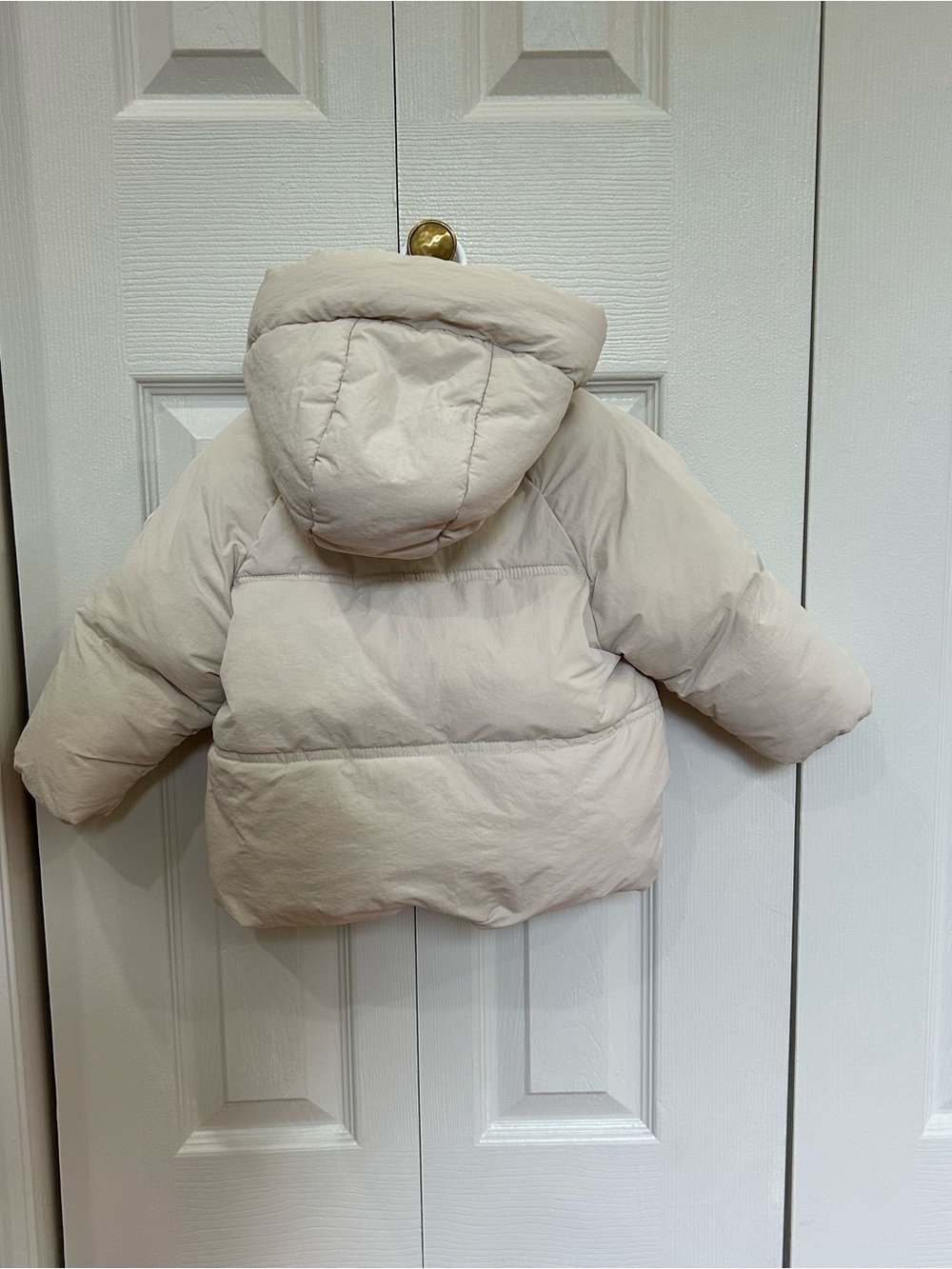 ZARA Girls Cream Hooded Puffer Jacket Coat Size 1.5-2Y / 86 cm - Picture 5 of 10